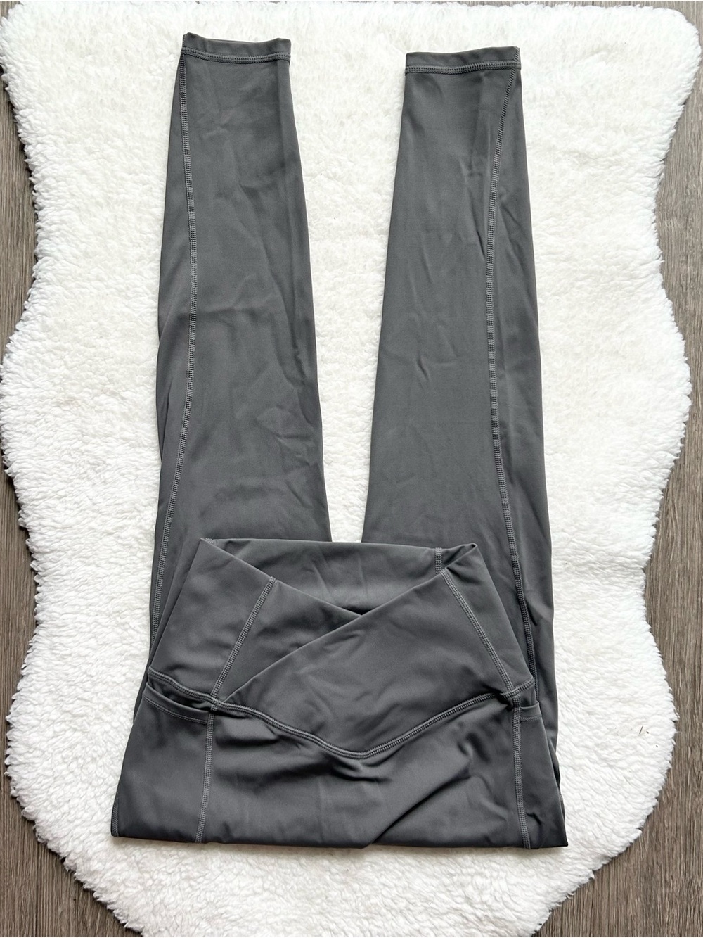 Astoria Women's Crossover Charcoal Gray Leggings